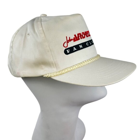 Vintage John Andretti Snapback Baseball Hat Cap Fan Club OSFA Embroidered White - Picture 8 of 16